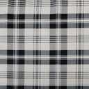No. 918 Blair Farmhouse Plaid Semi-Sheer Tab Top Curtain Panel, 52" x 63", Charcoal/Ecru Off-White