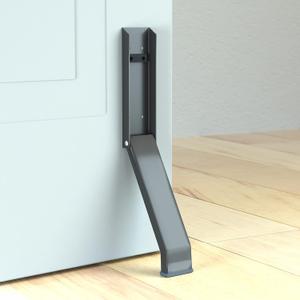 Door Stopper, Door Holder, No Drilling Door Stoppers, Easy Pedal Kick Down Door Stop (1, Black)