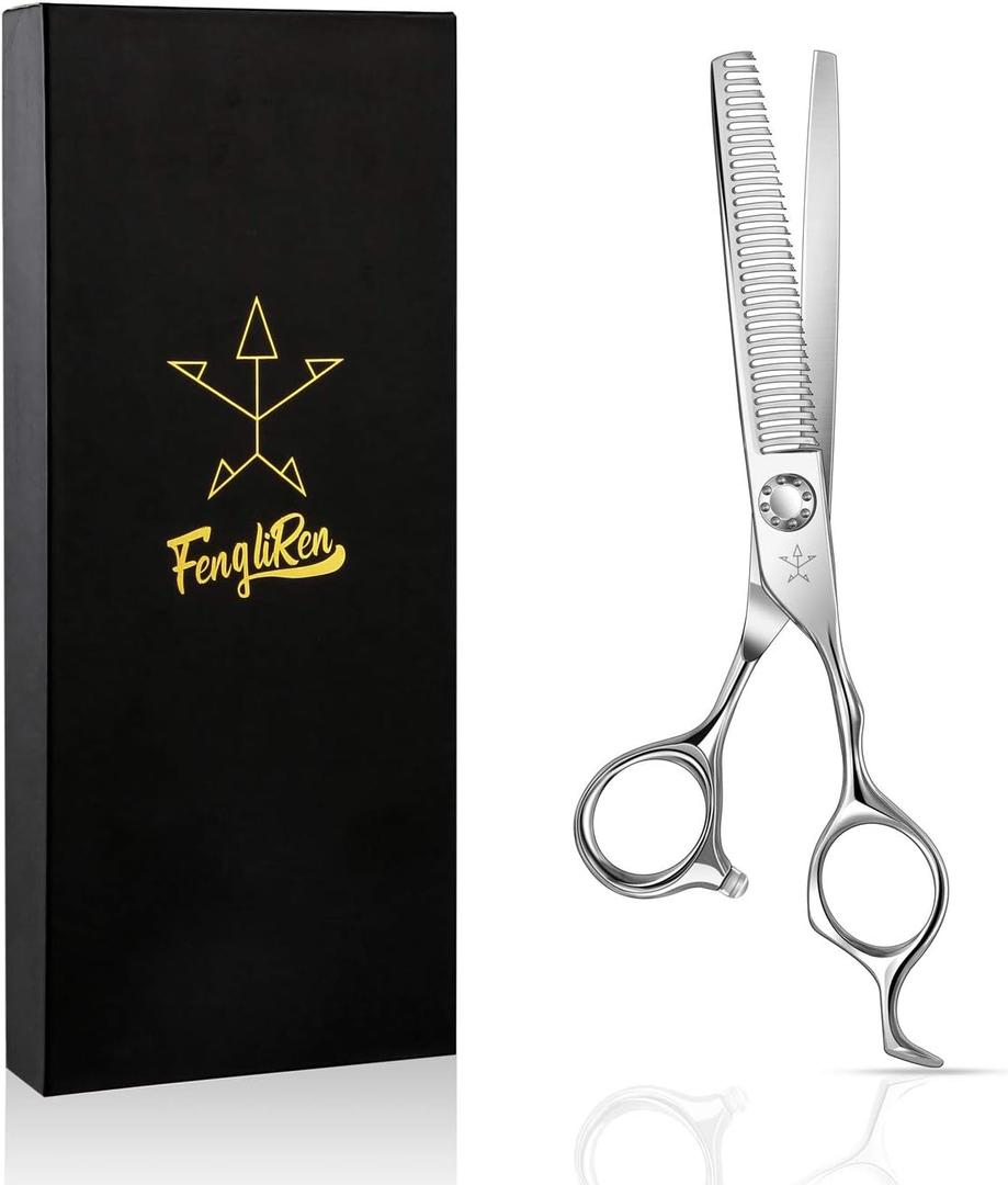 High-end Professional Hair Thinning Scissors Hair Cutting Teeth Shears Barber Hairdressing Texturizing Scissors Extremely Very Sharp 6.5 Inch Stainless Steel Alloy For Men Women Salon & Home