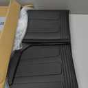 Door Panel Set w/Driver Side Pocket for VW Beetle 19651977 Volkswagen Street Bug & Baja Bug Leather (4-Piece) (Black)