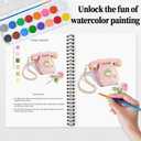 Watercolor Workbooks Coloring Book, Beginner Friendly Painting Kit, Detailed Steps, Creative Exploration Watercolor Book with Paint Set for Adults Teens (Wedding Ring, With paint)