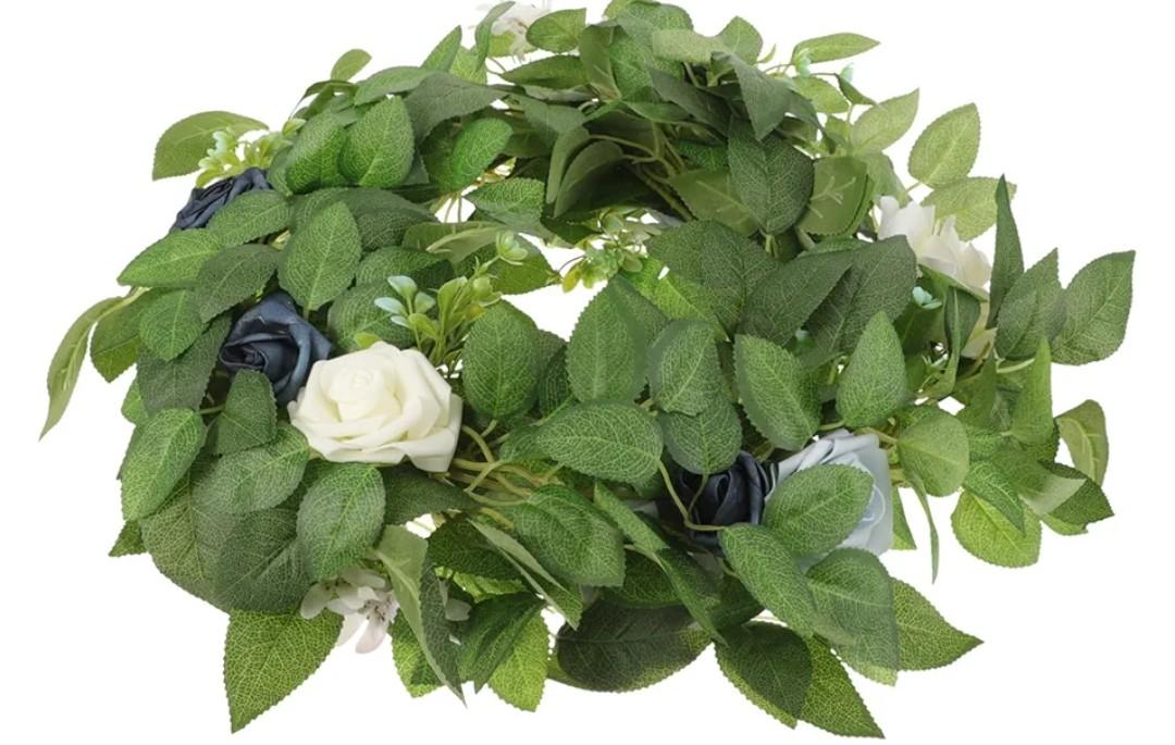 PRETYZOOM Wedding Artificial Rose Garland for Home Decor Faux Flower Vine for Romantic Wedding Centerpieces Beautiful Floral Decoration for Parties and Events