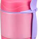 10oz Insulated Food Jar, Thermo for Hot Food Lunch Container, Stainless Steel Lunch Box for Kids with Spoon (Pink)
