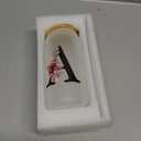 Monogrammed Glass Drinking Cup With Bamboo Lid StrawCustomized Iced Coffee Tumbler 16oz Clear Mason Jar Beer Water Smoothie Cocktail Accessories Cool Cute Mug Gift Vasos De Vidrio Con Tapa Popote,A