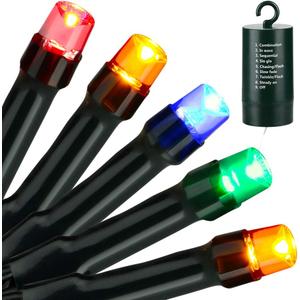 Joomer Battery Christmas Lights, 33ft 100LED Fairy Lights Battery Operated Timer 8 Modes Waterproof for Outdoor Home Garden Party Holiday Christmas Trees Decoration (Multicolor)