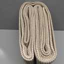 KOZYFLY Braided 2x18 Runners Rugs for Hallway, Extra Long Washable Runner Rug, Woven Non Slip Kitchen Runner, Cotton Entryway Rug, Floor Carpet for Entry, Aisle, Hall, Ivory/Camel/Brown