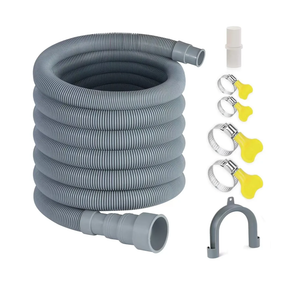 16.4ft Washing Machine Drain Hose, Universal Drain Hose Extension Kit for Washer, Dishwasher, Flexible Discharge Hose for LG/GE/Samsung, Fit up to 1-1/2 Inch Drain Outlets (16.4)