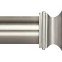 Ivilon Drapery Treatment Window Curtain Rod - Square Design 1 1/8 Rod. 72 to 144 Inch. Satin Nickel
