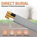 10/2 UF-B Wire 250FT Pure Copper Direct Burial Cable, Sunlight & Moisture Resistant, Ideal for Outdoor Lighting & Pump Installations & Residential Indoor Electrical Projects