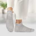 Ankle Athletic Running Sports Low Cut Socks Wicking Arch Support Tab Socks for Men and Women 6 Pairs (Gray, S)