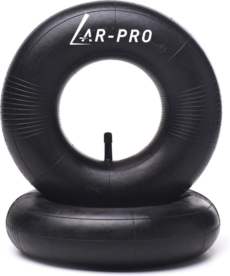 AR-PRO 4.10/3.50-4 Heavy Duty Replacement Inner Tube with TR-13 Straight Valve Stem (2-Pack) - for Wheelbarrows, Mowers, Hand Trucks and More