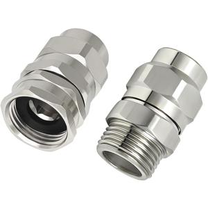 G-Sunny Solid Brass 5/8-Inch Garden Hose Repair Kit, Heavy-Duty Male and Female Replacement Ends Coupler, Leak-Proof Hose Mender and Connector Fittings (5/8"Garden Hose Repair Fitting 1Set)