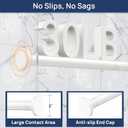 ENJOYBASICS Shower Curtain Rod 30 to 76 Inches, Stainless Steel Adjustable Spring Tension Rods No Drill for Bathroom, Closet, Window, Room Divider, Never Rust, Non Slip, White