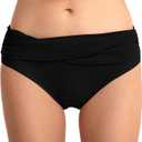 Women's Bathing Suit Bottoms Full Coverage Ruched Bikini Tankini Bottom Swimsuit Brief L