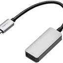 Amazon Basics Aluminium USB-C to DisplayPort Adapter (4K@60Hz), Thunderbolt 3 Compatible, Grey
