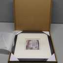 Yaetm 12x12 Square Picture Frame Matted to 5x5, Double Floating Ivory Mat, Black Photo Frame with Polished Tempered Glass for Wall Gallery, Home and Office, Wall Mounting, Single, Black