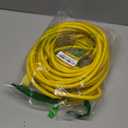 POWGRN 50 ft 12/3 Outdoor Extension Cord Waterproof Heavy Duty with Lighted Indicator End 12 Gauge 3 Prong, Flexible Cold-Resistant Long Power Cord Outside, 15Amp 1875W SJTW Yellow ETL Listed