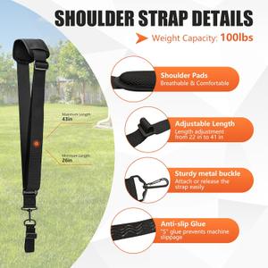 Trimmer Grip, String Trimmer Handle Extension with Shoulder Strap for Weed Eater - Ergonomic Back Pain Relief Design for Lawn Care and Landscaping