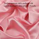 Knlpruhk Silk Fitted Crib Sheet 28" x 52" Surface (100% Pure Mulberry Silk) 9" Deep Pocket (Satin) for Baby Hair 19 Momme 6A High Grade Fibers Ultra Soft Smooth Breathable Pink