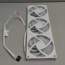 NZXT F360 RGB Core - 360mm Single-Frame Fan Unit with 3 x 120mm RGB Fans - Speed & Lighting Control - High Static Pressure & Airflow - Fluid Dynamic Bearings - 8 aRGB LEDs Per Fan - White