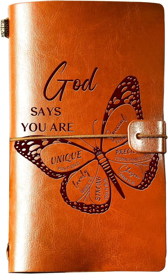 Christian Gifts for Women, Etigifry Encouragement Leather Journal, Refillable Writing Journal, Spiritual Inspirational Gifts for Women, Birthday Gifts for Women, Sister, Friend