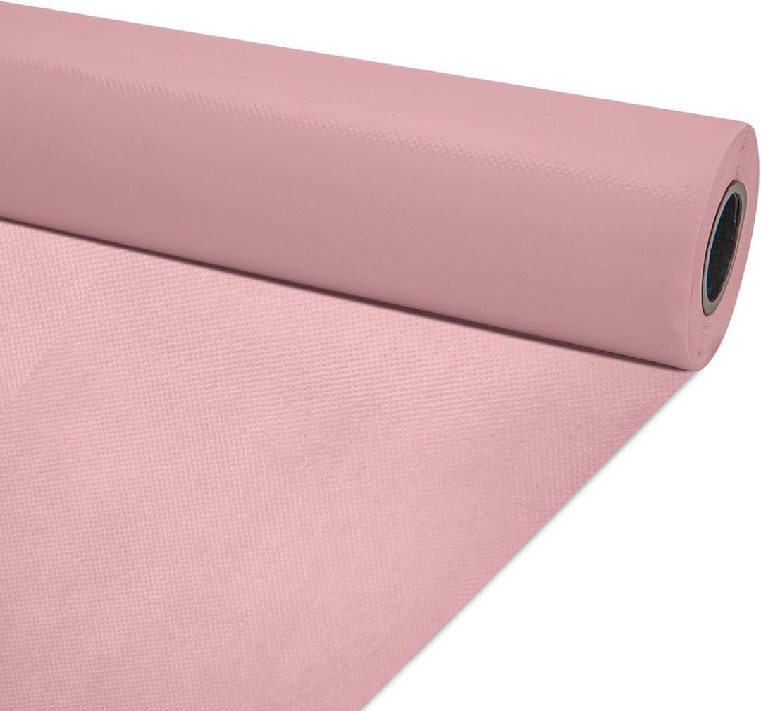 Pink Bulletin Board Paper Roll,14.8FTx47IN Large Reusable Waterproof Erasable Classroom Wall Background Backdrop, Fade-Resistant Fabric Wrapping Paper School Decors Teacher Supplies (Light Mauve)