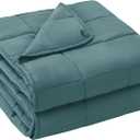yescool Weighted Blanket for Adults (20 lbs, 60" x 80", Teal) Cooling Heavy Blanket for Sleeping Perfect for 190-210 lbs, Queen Size Breathable Blanket with Premium Glass Bead, Machine Washable