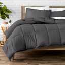 Bare Home Comforter Set - Queen Size - Ultra-Soft - Goose Down Alternative - Premium 1800 Series - Reversible - All Season Warmth (Queen, Forged Iron Grey)