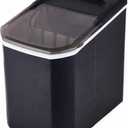 Ice Maker, Ice Makers Countertop, Protable Ice Maker Machine, 22-26Lbs/24H, 9 Ice Cubes Ready in 8 Mins, with ice Scoop and Basket, for Home/Office/Kitchen,Ideal for Home Bar ect.(Color:Black)