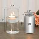SUPMIND 6 Pack Glass Cylinder Vase for Table Centerpieces, 6 Inch Clear Glass Flower Vases Bulk Glass Hurricane Candle Holder Small Floral Vases for Table, Floating Candle Vase for Wedding Home Dcor