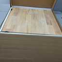 Hevea Butcher Block Countertop, 25"×24"×1.5" Unfinished Wood Table Top | Solid hevea wood top for kitchen counters, desks, shelves, islands, and DIY projects; easy to cut, finish, and maintain.