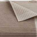 Martex Restore Sculpted Stripe Bath Towel – Soft, Absorbent, Moisture-Wicking and Quick to Dry – Lightweight for Everyday Use – Comfortable Feel with Convenient Loop for Hanging – 30" x 56" – Tan