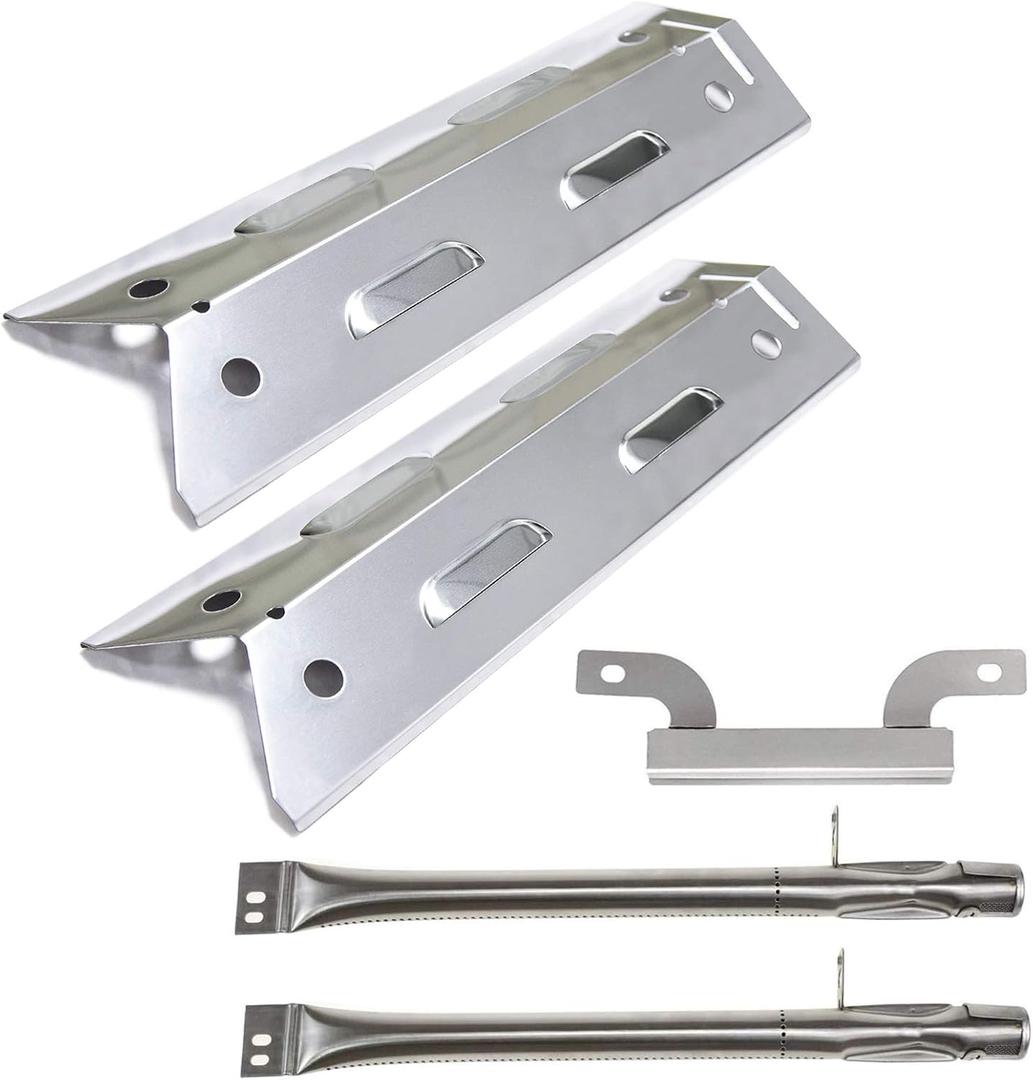 Grill Replacement Parts for Brinkman 810-4220-S, Stainless Steel Grill Pipe Burner, Heat Plate Tent Shield, Carryover Tube for Brinkmann 810-4220-S Grill, Brinkmann Grill Replacement Parts 810-4220-S