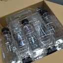 Ferrochef 50 Pack 12 oz Plastic Juice Bottles with Caps,PET,Black