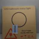 24 Circle LED Bathroom Mirror Round LED Mirror Bathroom Vanity Mirror with Lights Wall-Mounted Front & Backlit,Stepless Dimming,Smart Memory Touch,Anti-Fog,Shatterproof for Modern