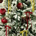 Chuangdi 30 Pcs Vintage Velvet Ribbon Bows Ornaments 5x9 in Colorful Pre-Tied Long Christmas Velvet Bows Tree Decorations Double Faced Gift Wrapping Bow for Wreath Garland Staircase Home Decoration (Red,green,gold)