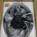 LEDIARY 20" Caged Ceiling Fan with Light, Small Flush Mount Ceiling Fan with App&Remote, Low Profile Bladeless Ceiling Fan for Bedroom, Kitchen, Dining Room-Black