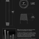 Supply Giant QDCM1048 48" Long Pre-Cut Black Steel Pipe with 1" Nominal Size Diameter