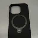 TORRAS Liquid Silicone for iPhone 16 Pro Case with 360 Spin Magnetic Ring Stand with Camera Control, Fit for MagSafe, OStand Q3 Silicone Non-Slip Protective Case for iPhone 16 Pro, Obsidian Black