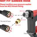 Tool Daily Short Pressure Washer Gun with Foam Cannon, Dual Connector Accessory, 1/4 Inch Quick Connect, 5 Spray Nozzle Tips, 1 Liter