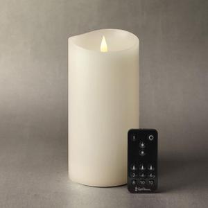 Flameless LED Candles with Remote Control, 4"x 8.3"Flickering 3D Moving Flame Battery Operated Candles in Real Wax Shell for Indoor Use, Home Decor White
