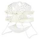 Dream On Me Karley Bassinet, Award Winner Lightweight Travel Baby Bassinet, Foldable Bedside Sleeper, Adjustable Double Canopy, Spacious Design, Soft Fabric, Storage Basket – French White