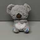 QFCST Relief Koala Breathing Stuffed Toy, Anxiety Relief Plush Breathing Animal, Sleeping Koala Plush Breathing with Musical Lights & Rhythmic Breathing Motion