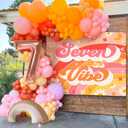 Seven Is A Vibe Birthday Party Decorations Balloon Rainbow Daisy Balloons Vintage Groovy 7th Birthday Decorations Hippie Retro 7 Years Old Birthday Decoration