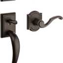 Baldwin Pistoria, Front Entry Handleset with Interior Lever, Featuring SmartKey Deadbolt Re-Key Technology, in Venetian Bronze