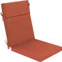 Favoyard Outdoor Chair Cushion 21 x 20 x 2 Inch Waterproof & Color Fade Resistant High Back Patio Furniture Cushion Replacement with Removable Cover, Ties and Hidden Zipper for Outdoor Dining Chairs (Spice)