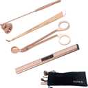 VAVICO Candle Wick Trimmer Cutter Snuffer Arc Lighter Set Candle Care Kit Electric Plasma USB Rechargeable Long Windproof Lighter Candlesnuffer Candles Wicks Dipper (Rose Gold)