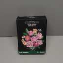 Pink Rose Bouquet Flowers Building Set, 834Pcs Roses Artificial Flowers Botanical Collection Compatible with Lego Flowers for Adults Valentines Day Gifts for Her Women Wife Girlfriend Mom