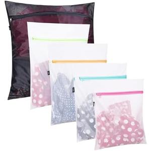 BAGAIL Laundry Bags Mesh Wash Bag for Intimates Lingerie and Delicates, 5Pcs (1XL,2L,2M)