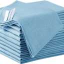 12 Pack Microfiber Glass Cleaning Cloth, 12 Inch X 16 Inch, Lint Free Quickly Clean Windows, Mirrors, Glasses, Phone Screens, Camera Lenses, Blue